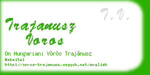 trajanusz voros business card
