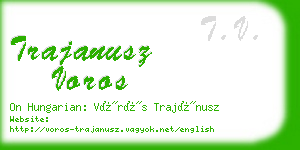 trajanusz voros business card